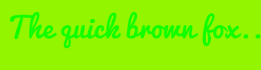 Image with Font Color 11FF00 and Background Color 93F600
